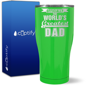 Officially the Worlds Greatest Dad on 27oz Curve Tumbler