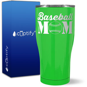 Baseball Mom on 27oz Curve Tumbler