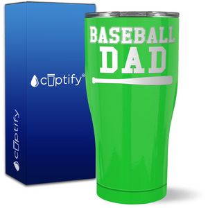 Baseball Dad with Bat on 27oz Curve Tumbler