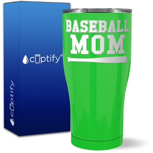 Baseball Mom with Bat on 27oz Curve Tumbler