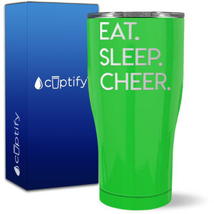 Eat Sleep Cheer on 27oz Curve Tumbler