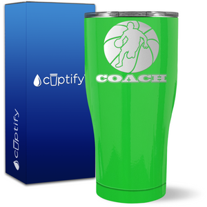 Basketball Coach Silhouette on 27oz Curve Tumbler