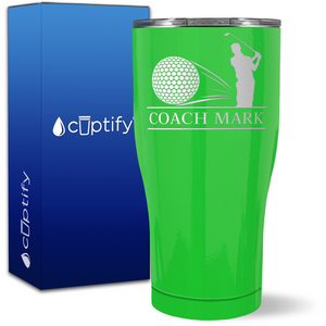 Personalized Golf Coach on 27oz Curve Tumbler