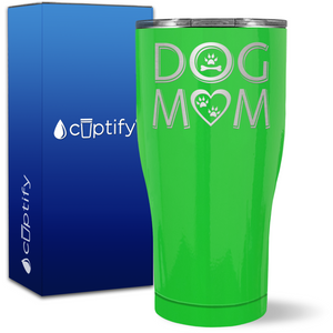 Dog Mom Heart on 27oz Curve Tumbler