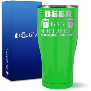 Beer is my Spirit Animal on 27oz Curve Tumbler