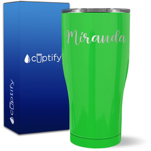 Personalized Miranda Style on 27oz Curve Tumbler