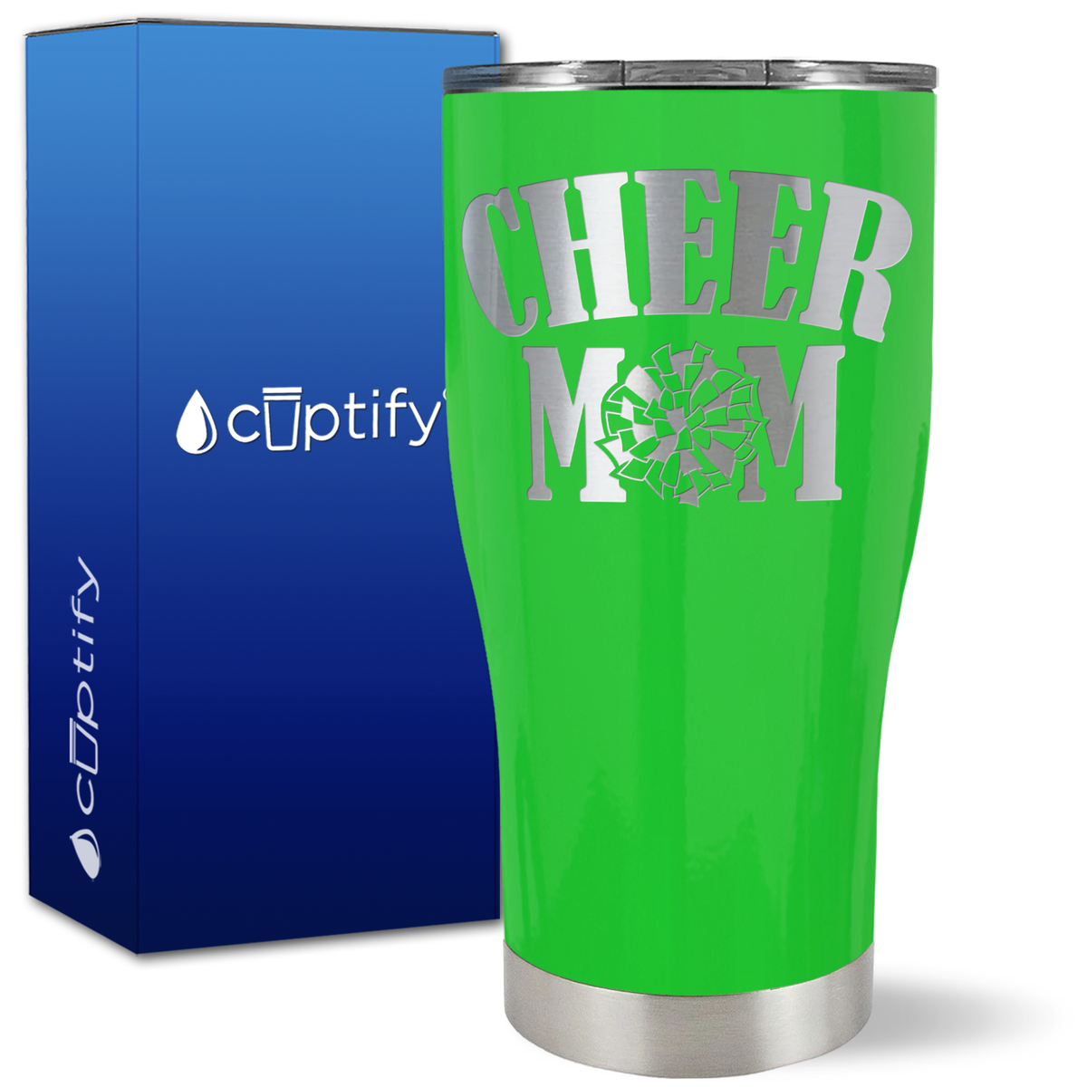 Cheer Mom on 27oz Curve Tumbler