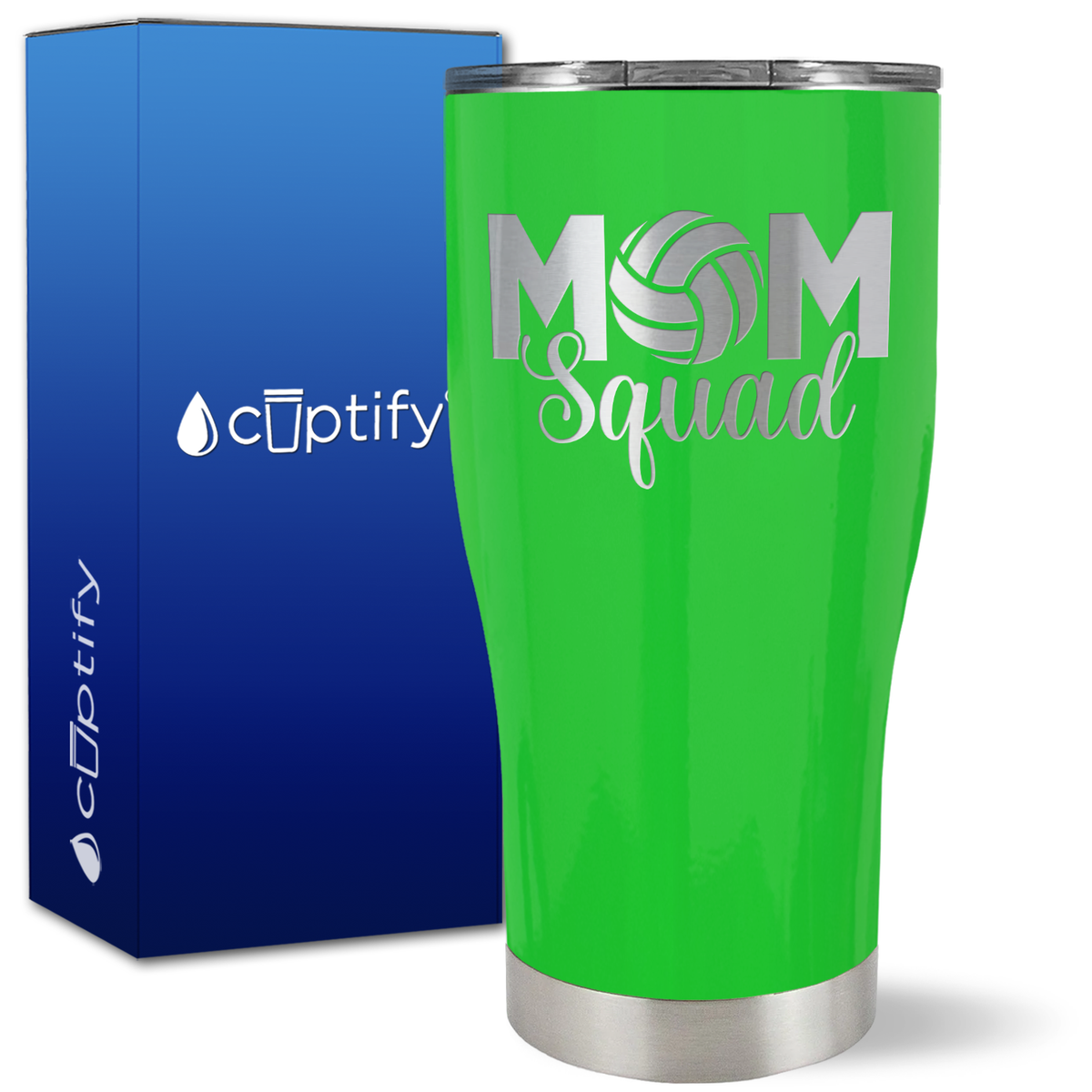 Mom Squad Volleyball on 27oz Curve Tumbler