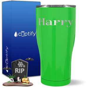 Personalized Wicked Halloween Font on 27oz Curve Tumbler