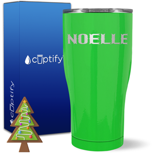 Personalized Claus Christmas Font on 27oz Curve Tumbler