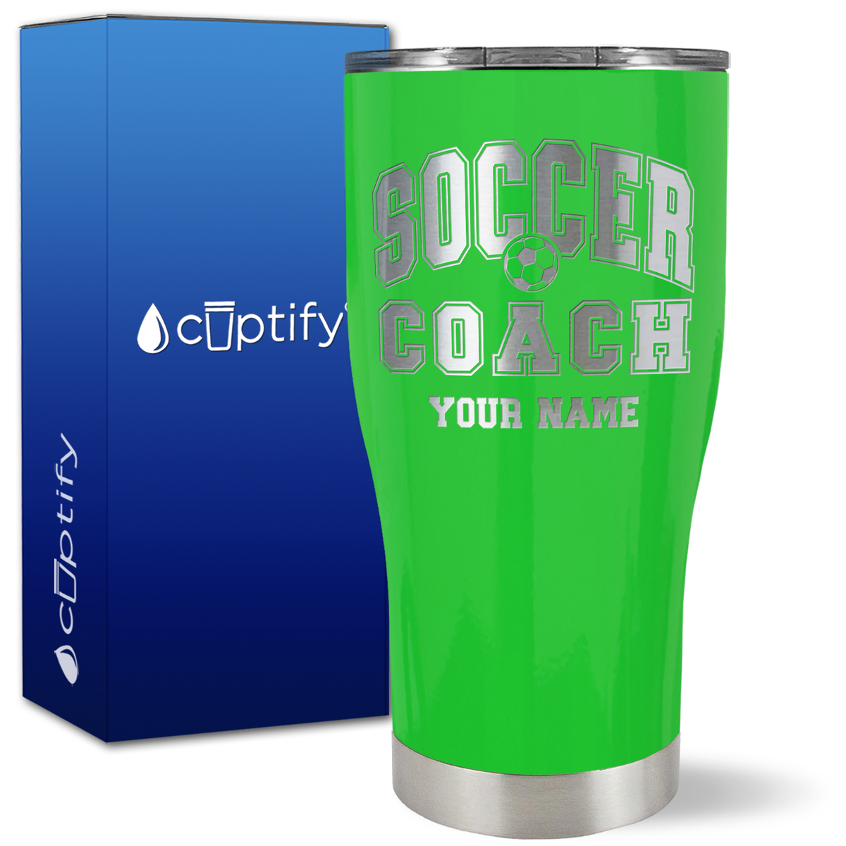 Personalized Soccer Coach on 27oz Curve Tumbler
