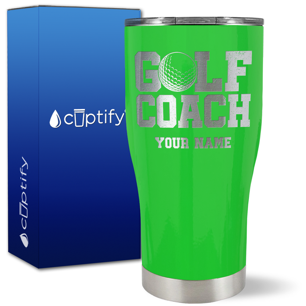 Personalized Golf Coach on 27oz Curve Tumbler