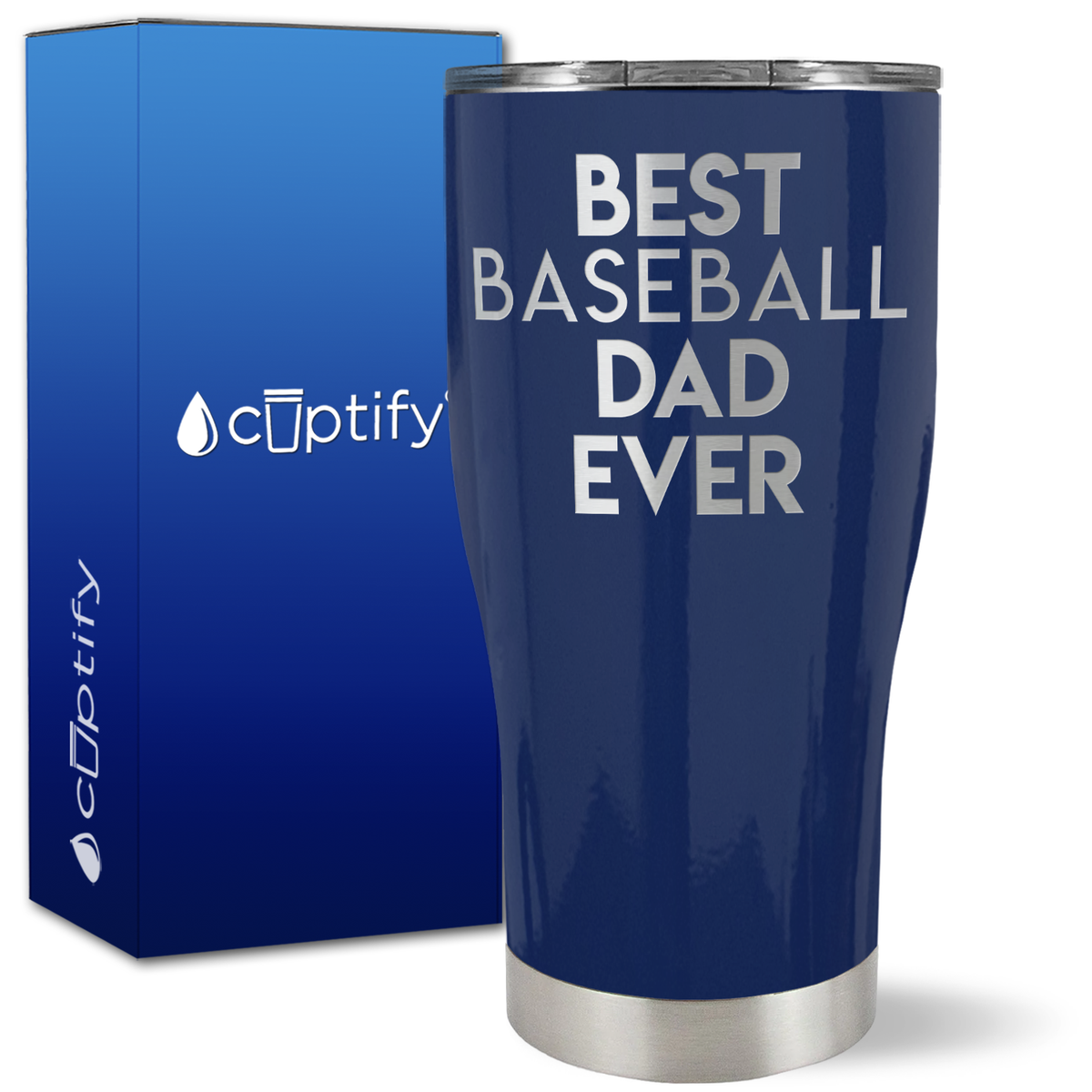 Best Baseball Dad Ever on 27oz Curve Tumbler
