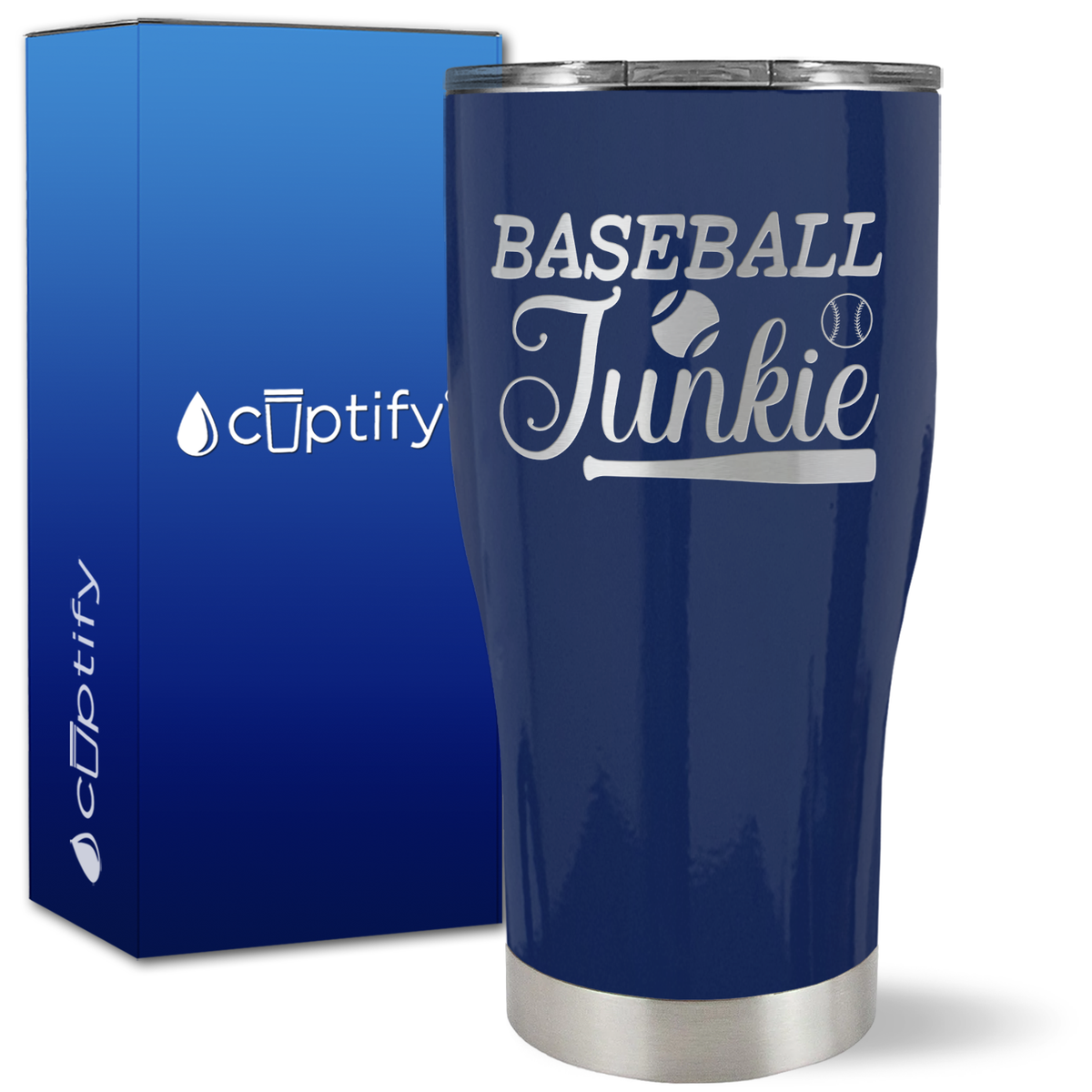 Baseball Junkie on 27oz Curve Tumbler