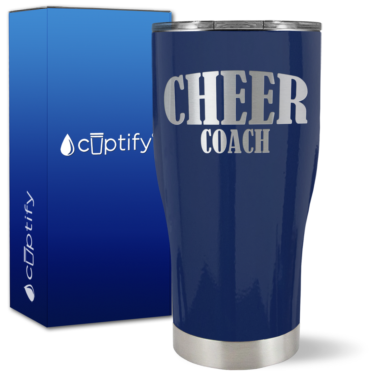 Cheer Coach on 27oz Curve Tumbler
