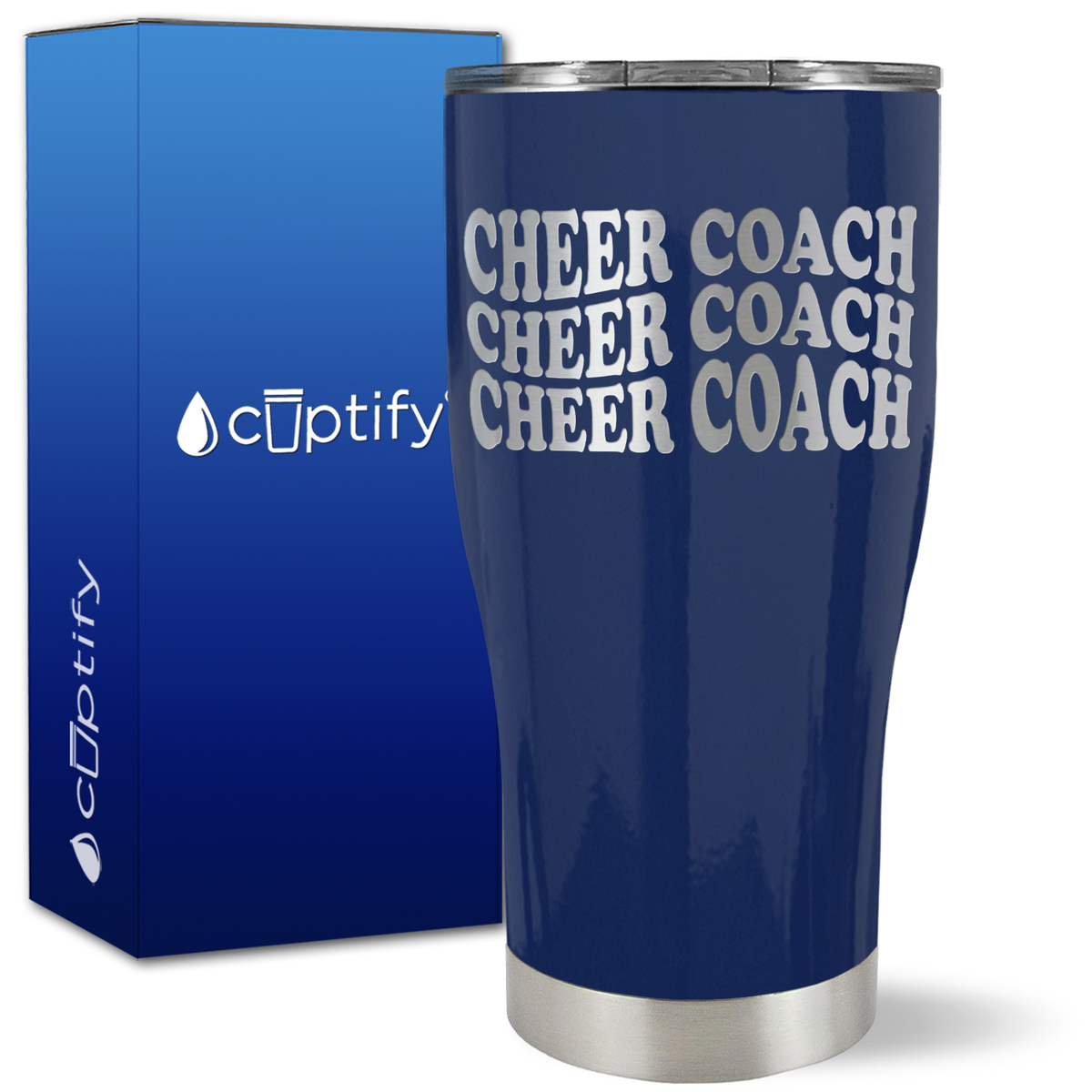 Cheer Coach Multiple on 27oz Curve Tumbler