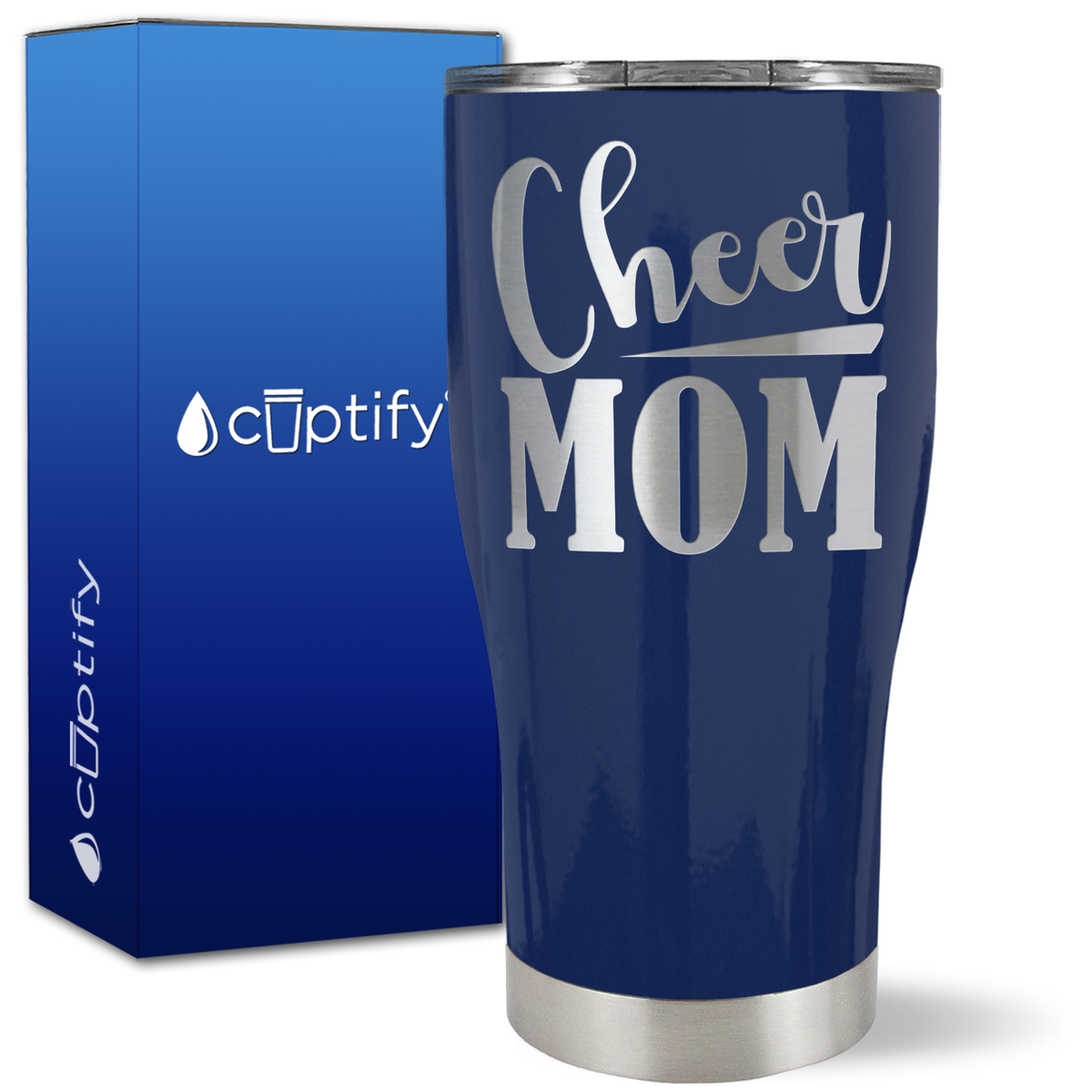 Cheer Mom Slanted on 27oz Curve Tumbler