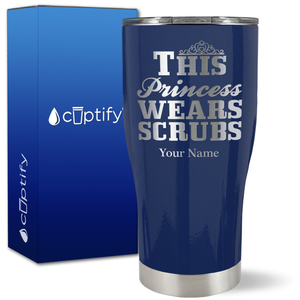 Personalized This Princess Wears Scrubs on 27oz Curve Tumbler