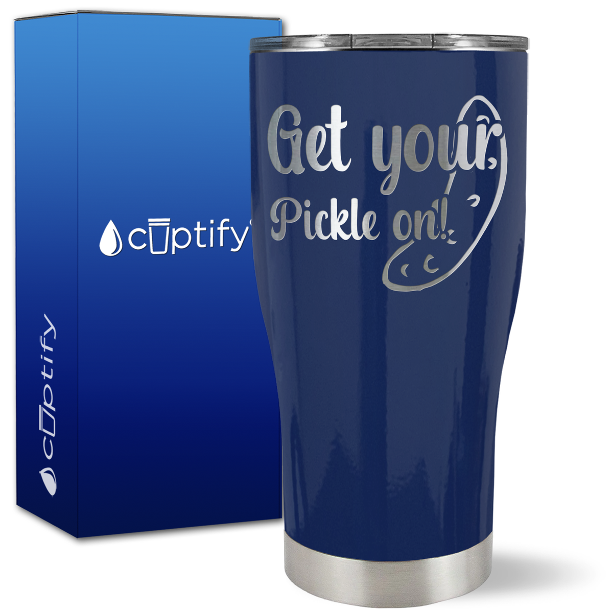 Get Your Pickle On on 27oz Curve Tumbler