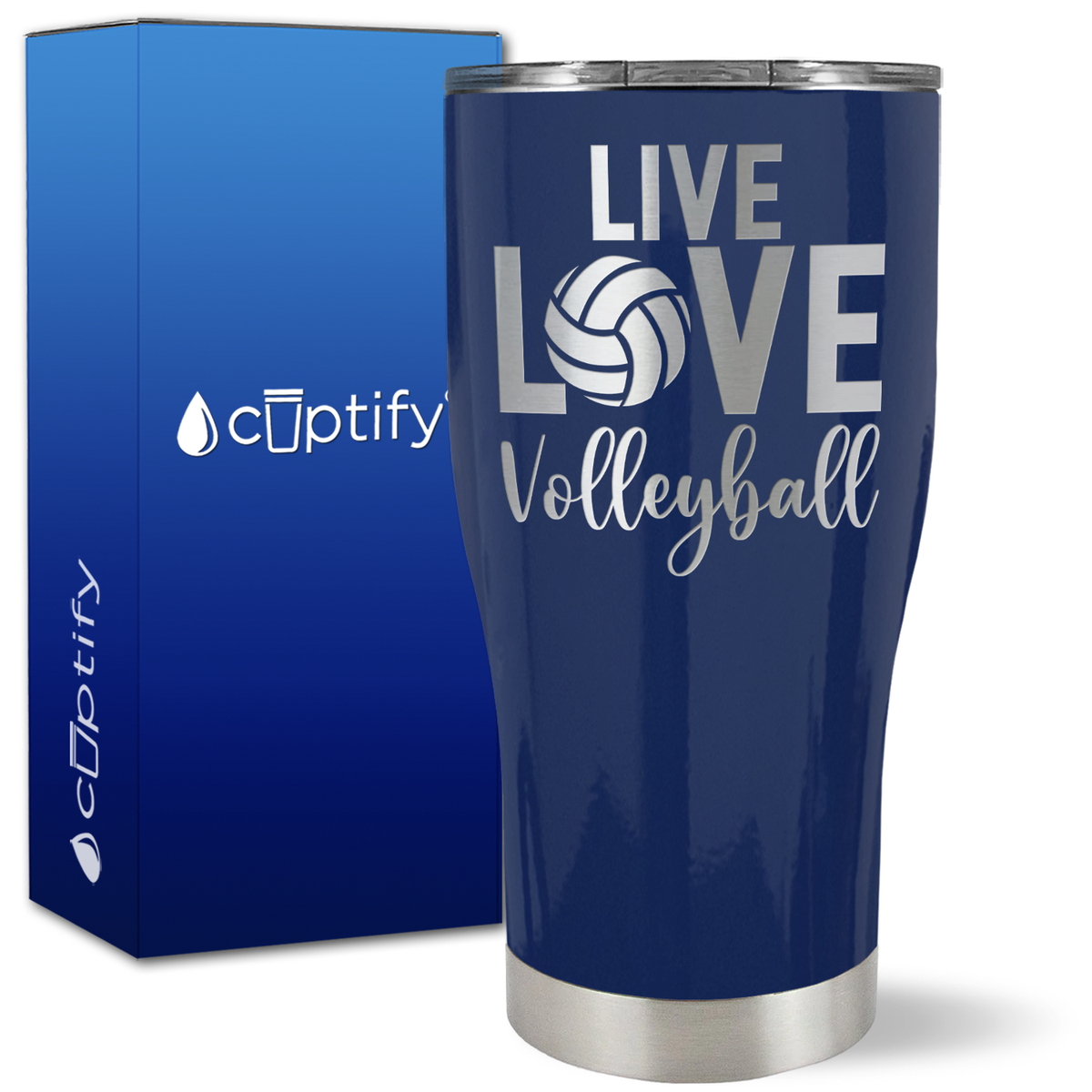 Live Love Volleyball on 27oz Curve Tumbler