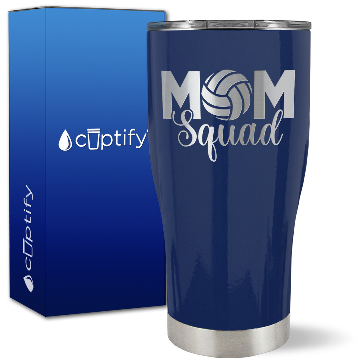 Mom Squad Volleyball on 27oz Curve Tumbler