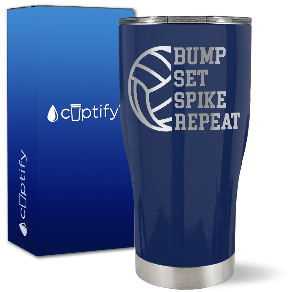 Bump Set Spike Repeat on 27oz Curve Tumbler
