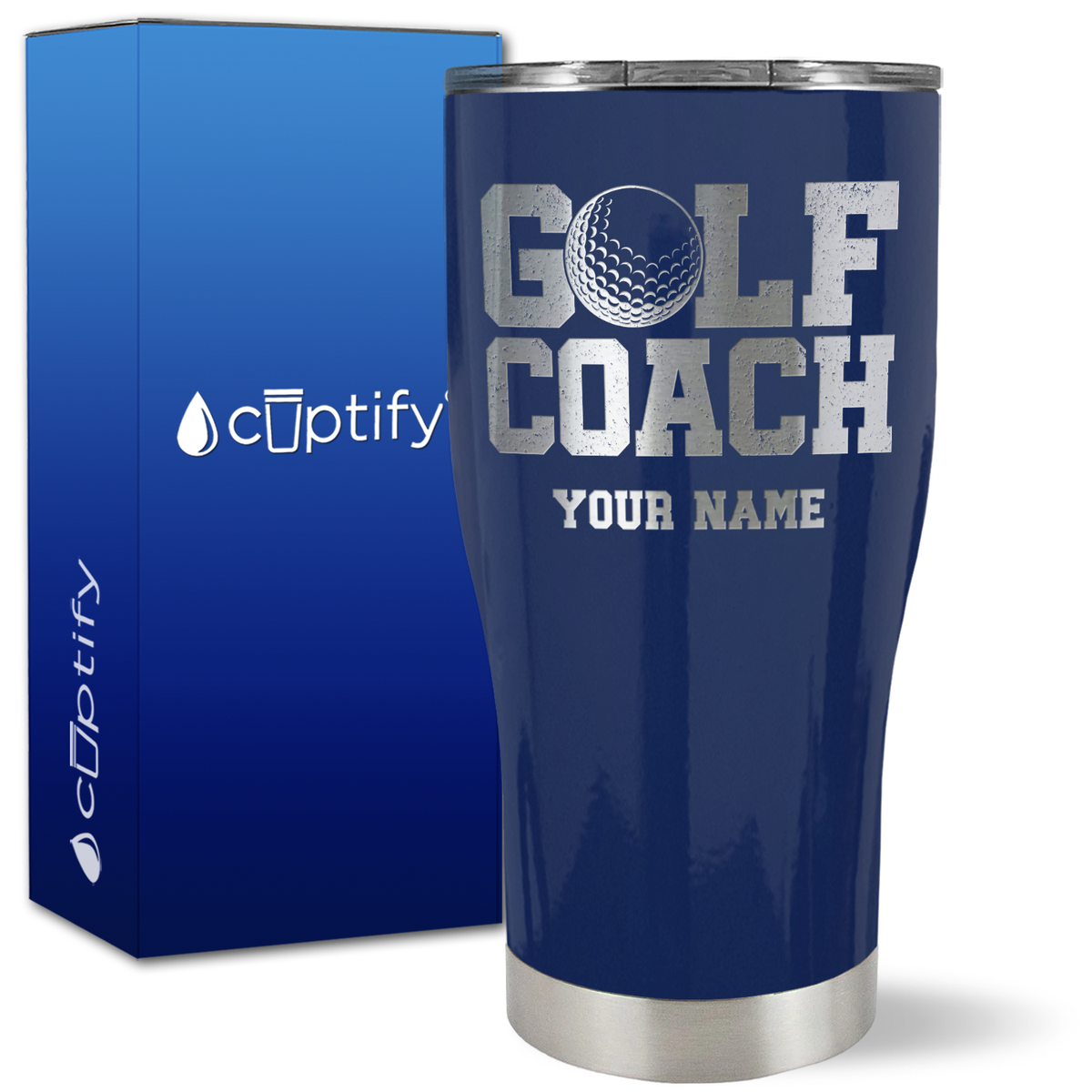 Personalized Golf Coach on 27oz Curve Tumbler