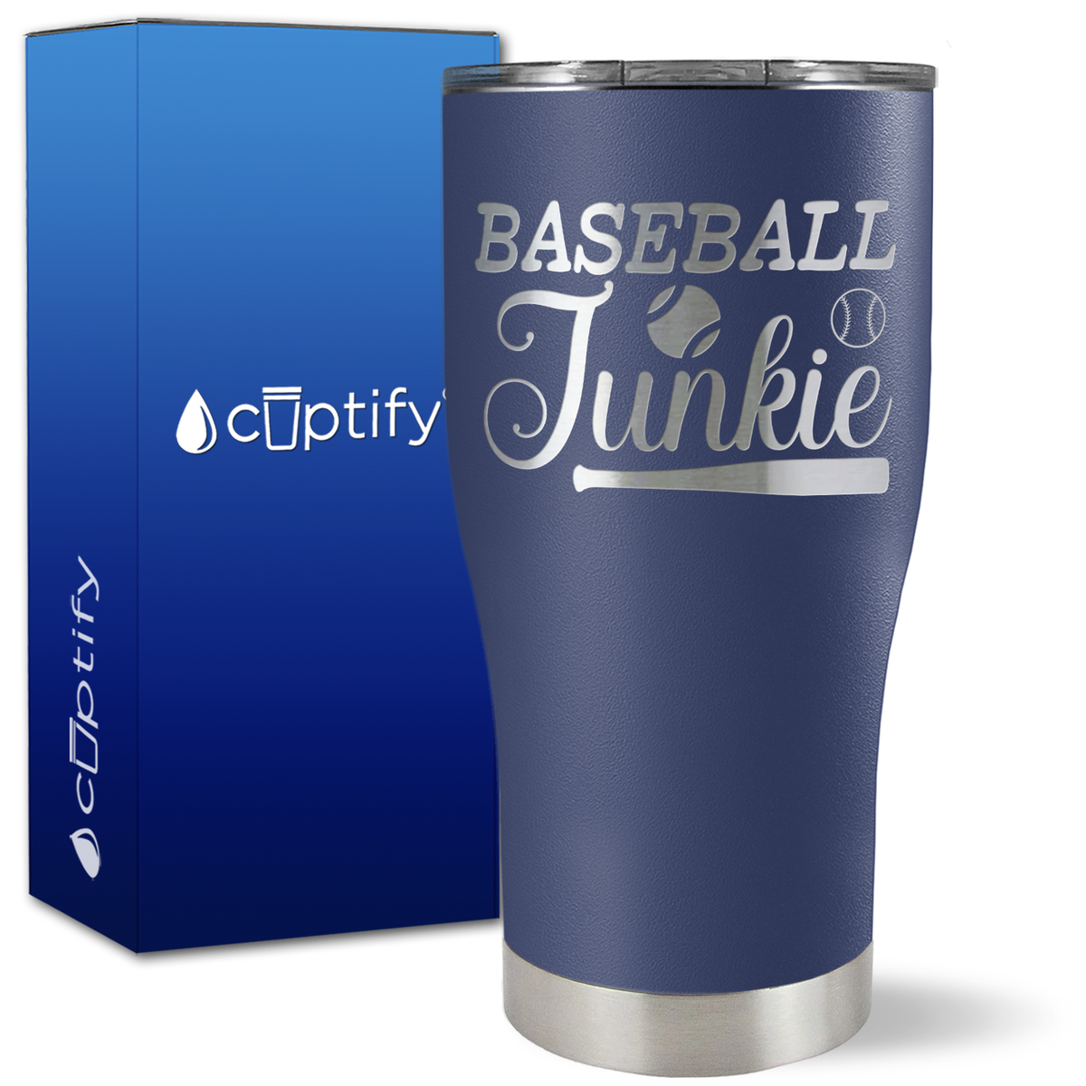 Baseball Junkie on 27oz Curve Tumbler