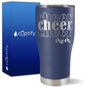 Cheer Cheer Cheer Mom on 27oz Curve Tumbler