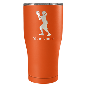 Personalized Girl Shooting Basketball on 27oz Curve Tumbler