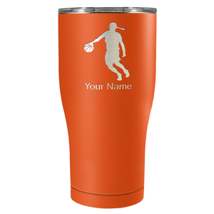 Personalized Basketball Girl Player Silhouette on 27oz Curve Tumbler