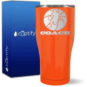 Basketball Coach Silhouette on 27oz Curve Tumbler