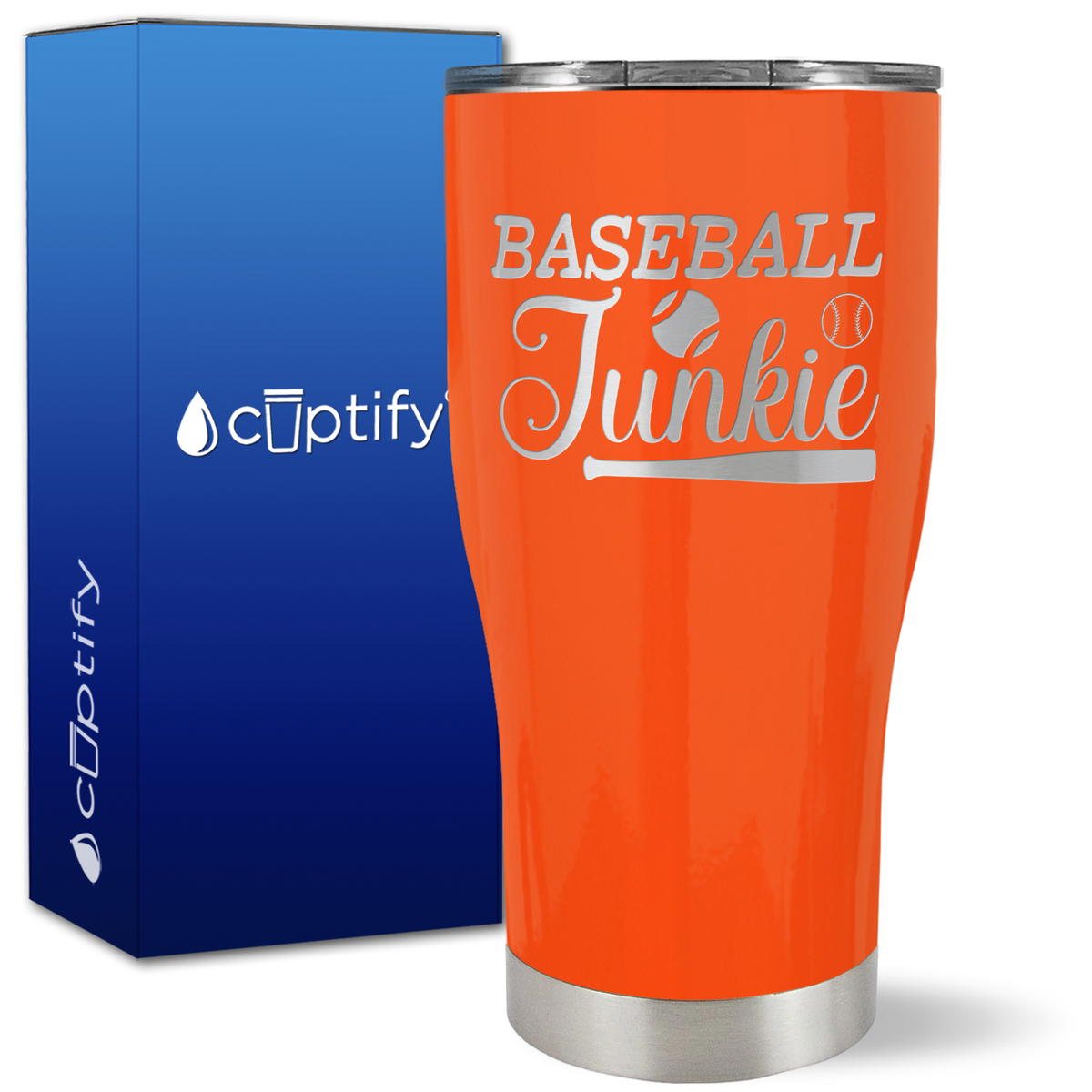 Baseball Junkie on 27oz Curve Tumbler