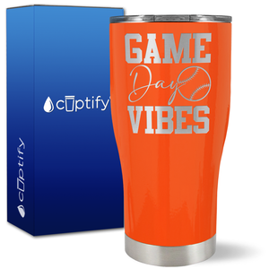 Game Day Vibes Baseball on 27oz Curve Tumbler