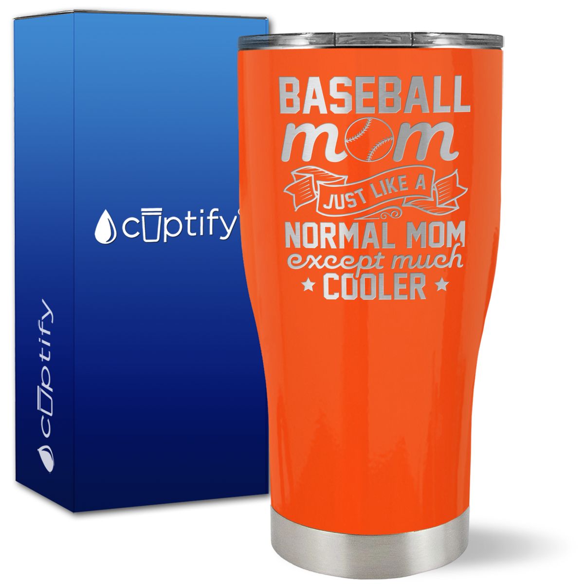 Baseball Mom Just Like a Normal Mom on 27oz Curve Tumbler
