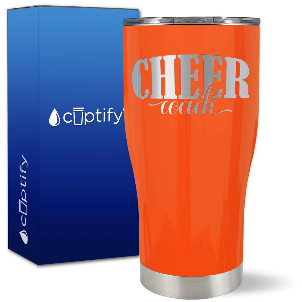 Cheer Coach Script on 27oz Curve Tumbler