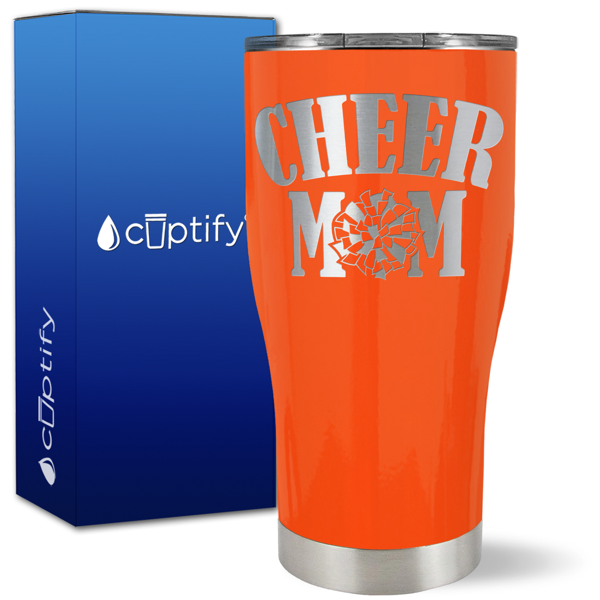 Cheer Mom on 27oz Curve Tumbler