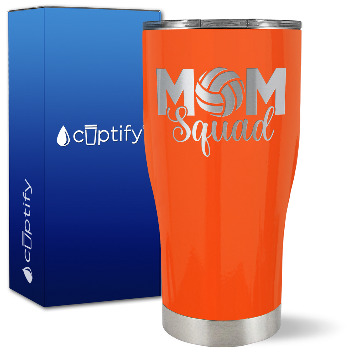 Mom Squad Volleyball on 27oz Curve Tumbler