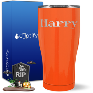 Personalized Wicked Halloween Font on 27oz Curve Tumbler