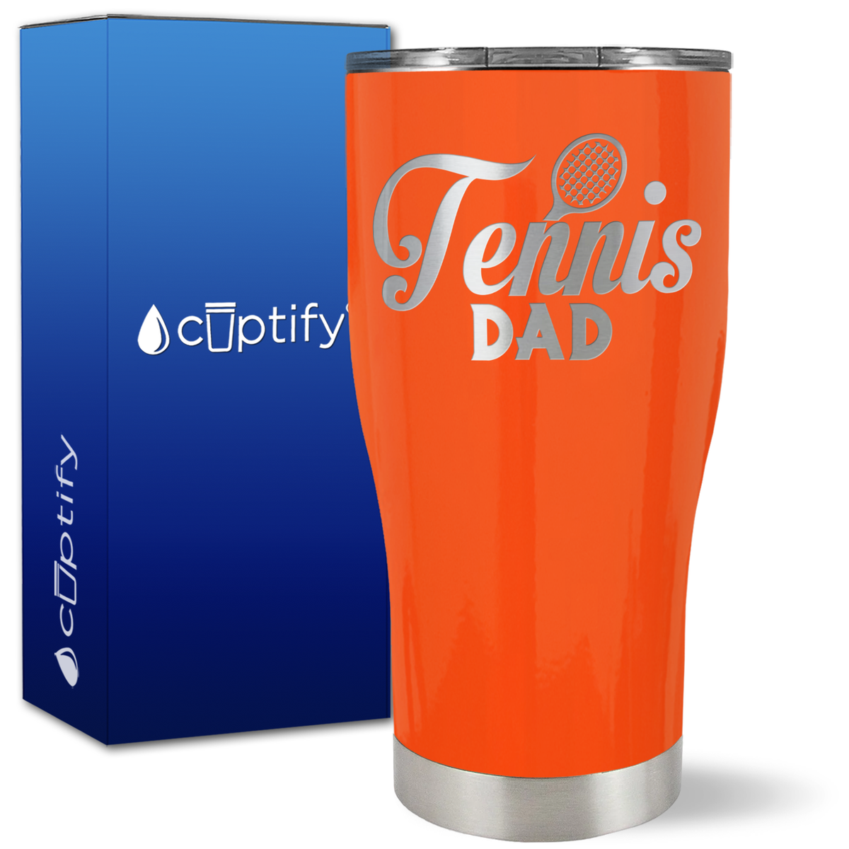 Tennis Dad Racket on 27oz Curve Tumbler