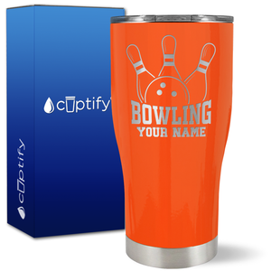 Personalized Bowling on 27oz Curve Tumbler