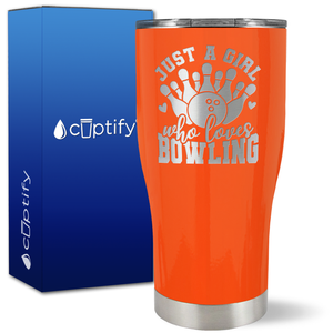 Just a Girl Who Loves Bowling on 27oz Curve Tumbler