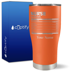 Personalized Nurse Nutrition Facts on 27oz Curve Tumbler