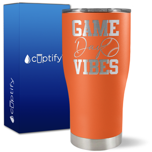 Game Day Vibes Baseball on 27oz Curve Tumbler