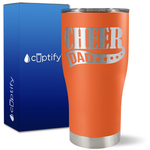 Cheer Dad Banner Stars on 27oz Curve Tumbler