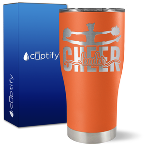 Personalized Cheerleader Silhouette Jump on 27oz Curve Tumbler