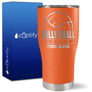 Personalized Volleyball Coach on 27oz Curve Tumbler
