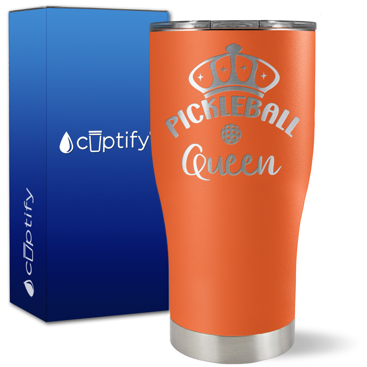 Pickleball Queen on 27oz Curve Tumbler
