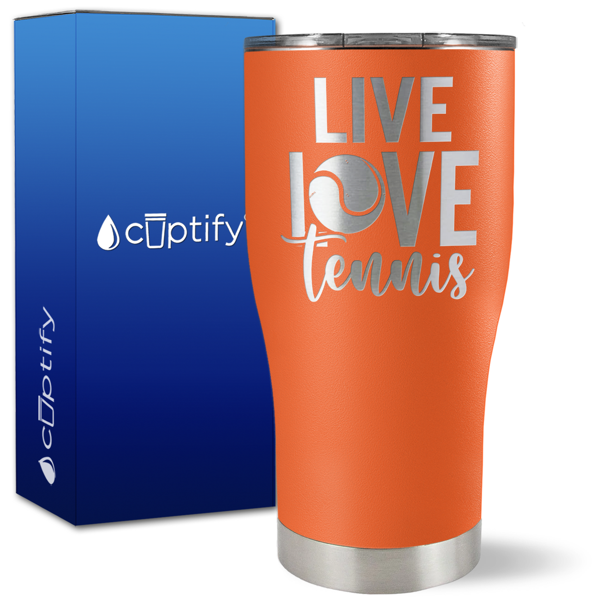 Live Love Tennis on 27oz Curve Tumbler
