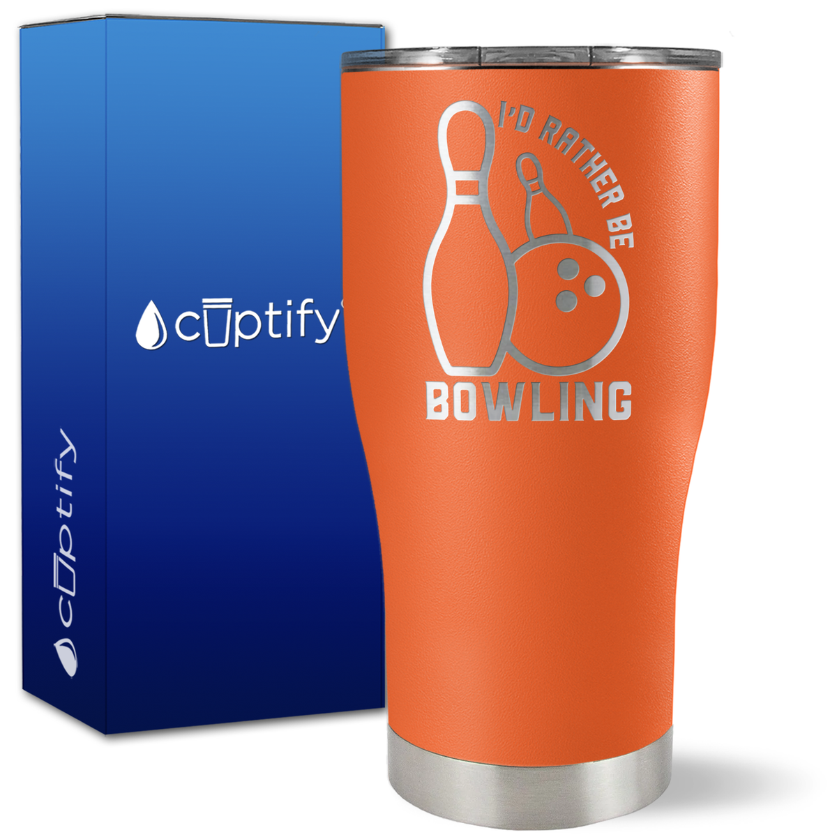 I'd Rather Be Bowling on 27oz Curve Tumbler